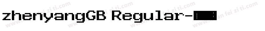 zhenyangGB Regular字体转换
